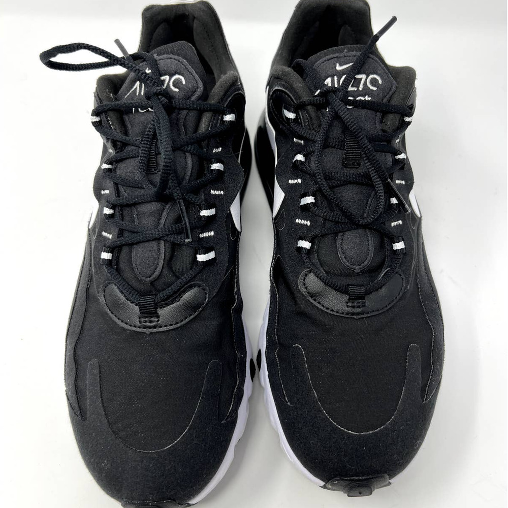 Nike Air Max 270 REACT AO4971-004 Black/White Lifestyle Running Sneakers Size 9